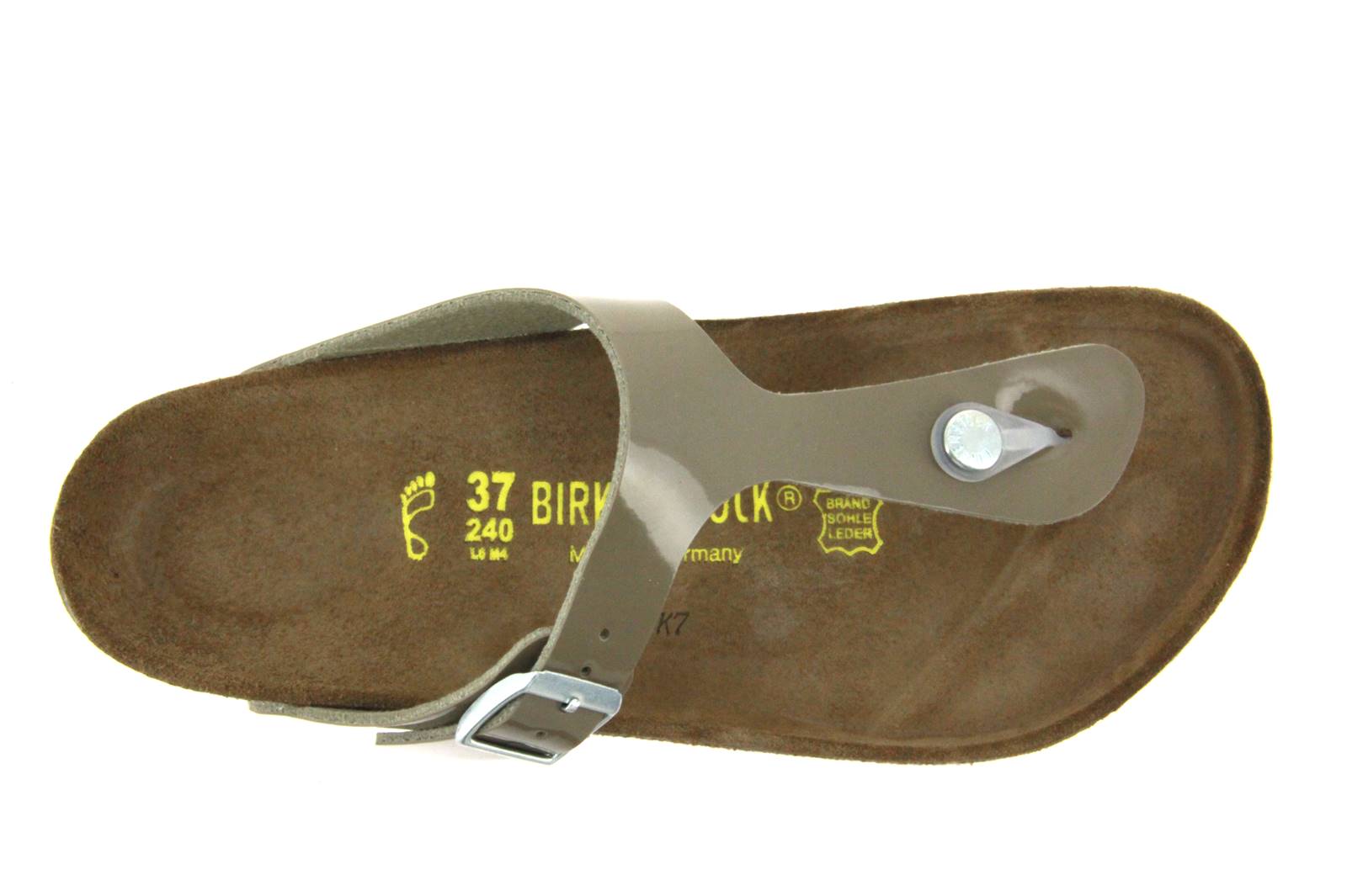 Birkenstock Pantolette GIZEH NORMAL LACK FOSSIL (38)