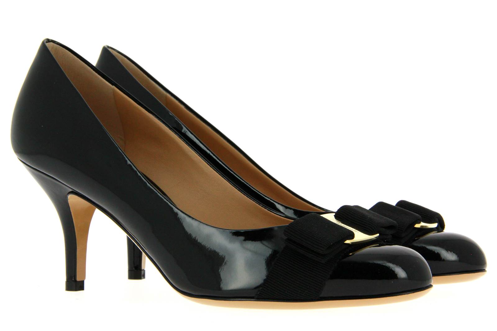 Salvatore Ferragamo Pumps CARLA PATENTCALF NERO (37½)