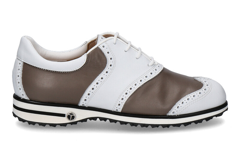 Tee Golf Damengolfschuh SUSY VITELLO BIANCO TOPO WATERPROOF