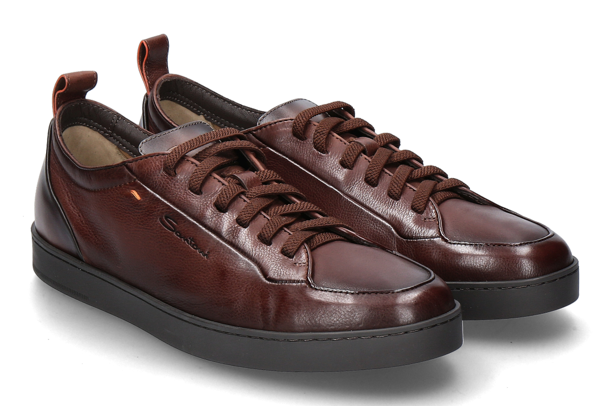 Santoni Herren- Sneaker MONTECARLO gefüttert- dunkelbraun/ dark brown