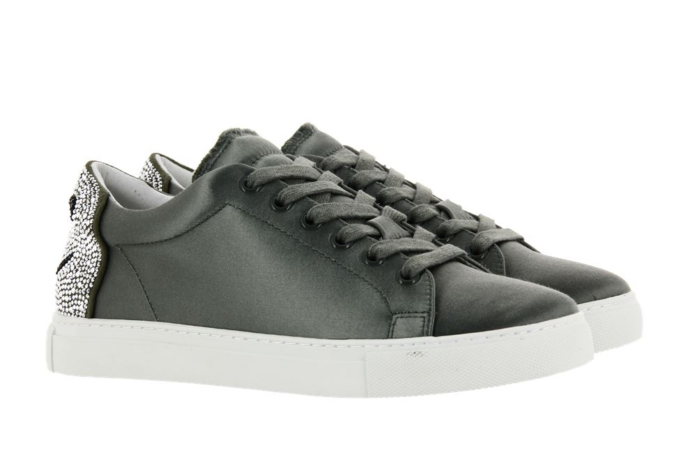 Lola Cruz Sneaker SMILEY KAKI GREEN SILVER (36)