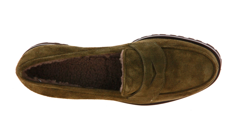 Unützer Slipper gefüttert VELOUR KHAKI (40)