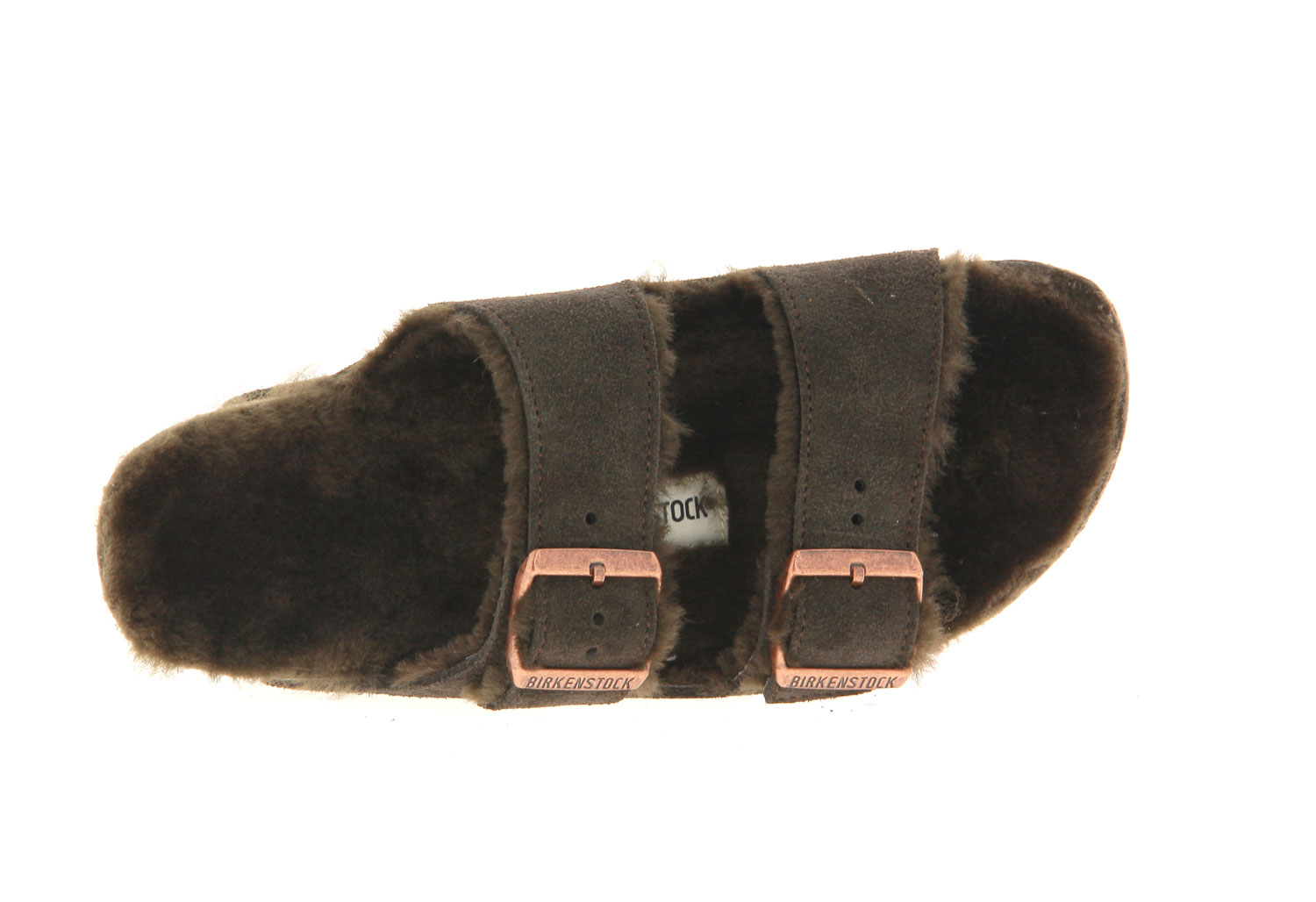 Birkenstock Pantolette gefüttert ARIZONA SCHMAL FUR MOCCA (38)