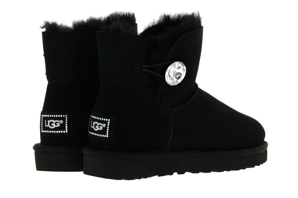 UGG Australia Boots MINI BAILEY BUTTON BLING BLACK (41)