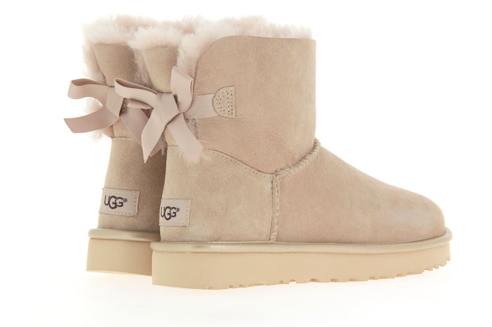 UGG Australia Boots MINI BAILEY BOW II METALLIC DRIFTWOOD (39)