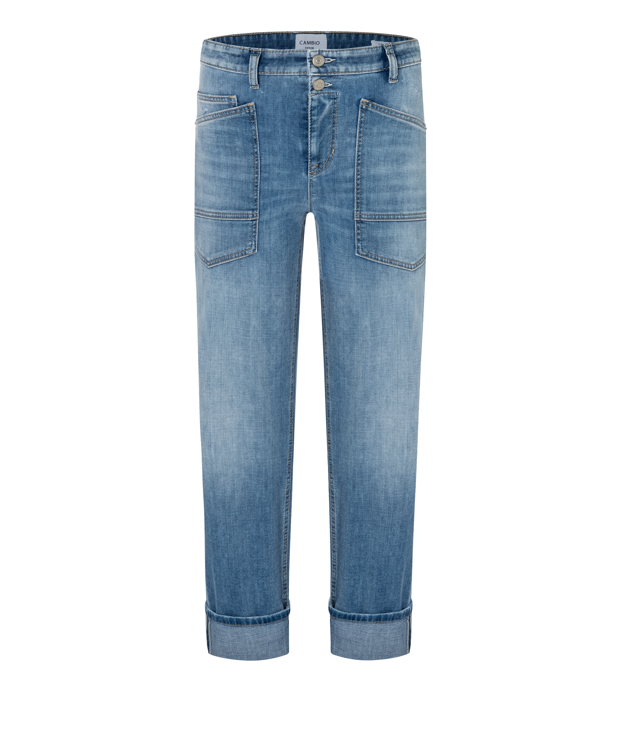 Cambio Jeans GIULI- lefthand destroy bleached/blau