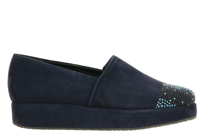 Mania Plateauslipper VELOUR BLU (37 )