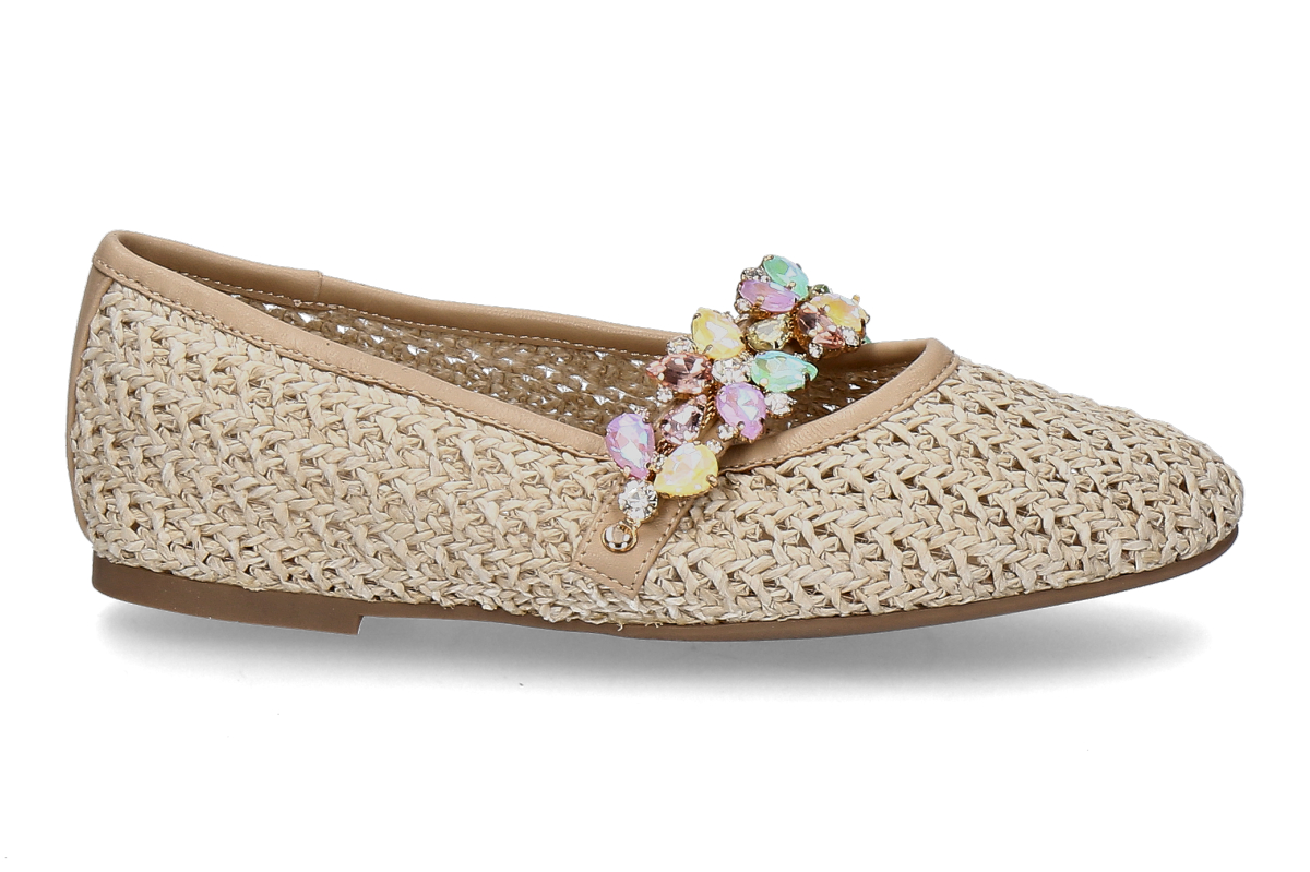 Alma en pena Ballerina RAFIA- sand/ mehrfarbig