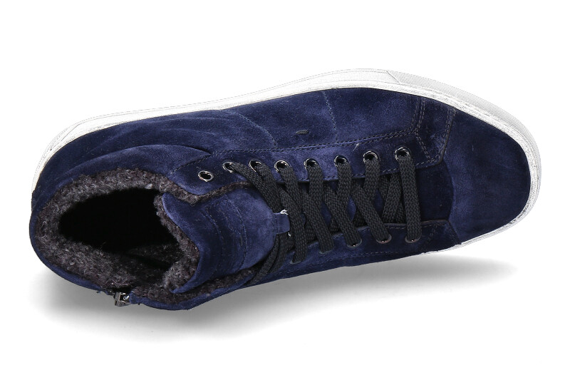 Santoni Sneaker gefüttert CAMOSCIO DARKBLU (43)