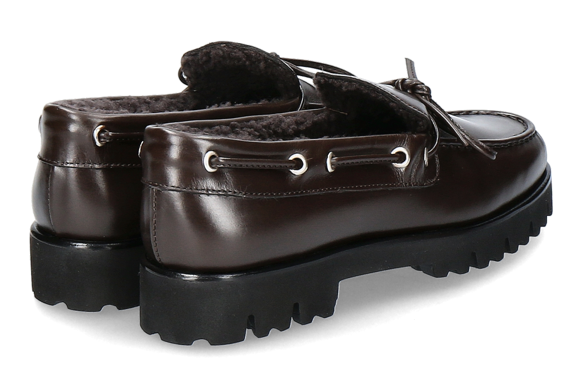 Unützer Loafer gefüttert VITELLO SHEARLING- chocolate_253300327_2