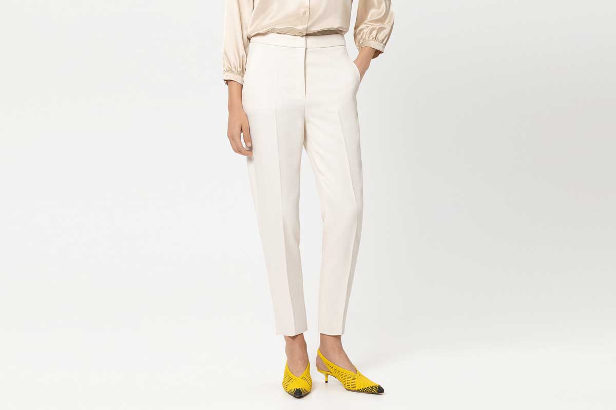 Luisa Cerano Damen- Hose TAPERED TWILL- cream