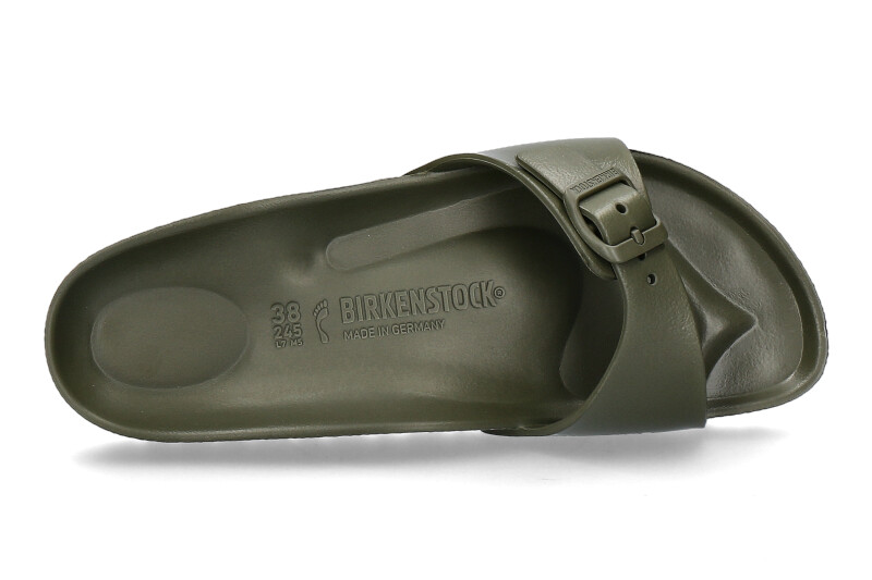 Birkenstock Pantolette MADRID EVA SCHMALE WEITE- khaki/dunkelgrün 