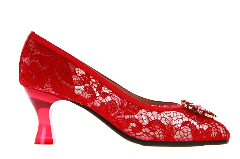 Fernando Pensato Pumps LARA PIZZO ROSSO RASO (39)