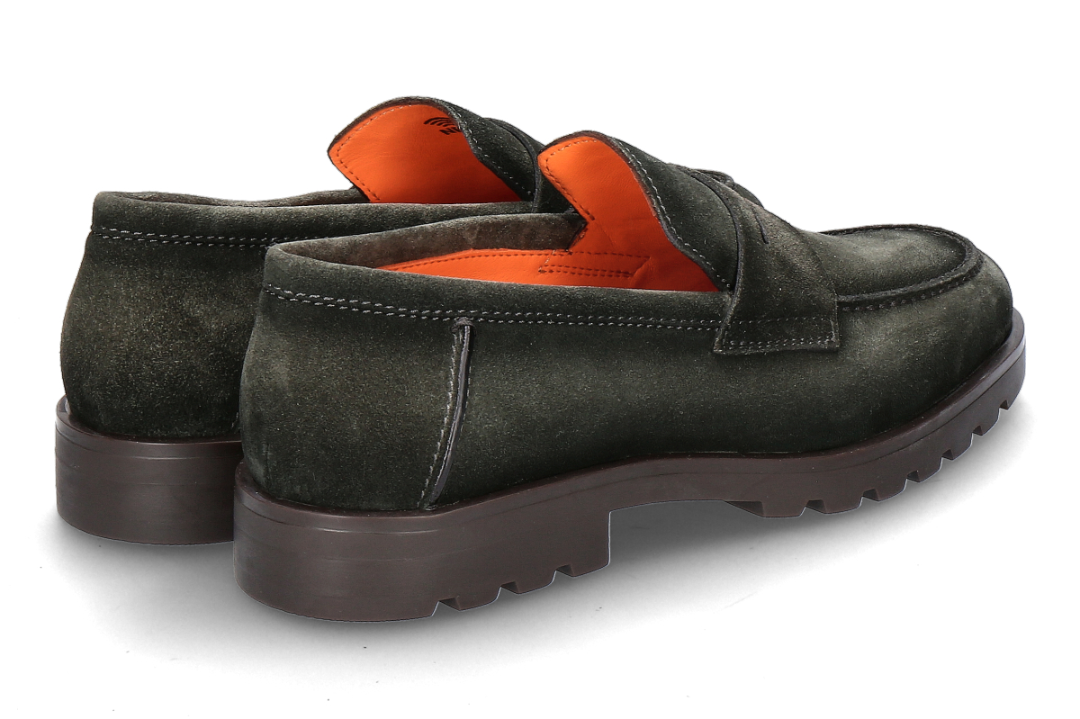 Santoni Herren Loafer ROCK VELOURS green_148700002_2 Santoni Herren Loafer ROCK VELOURS green_148700002_2