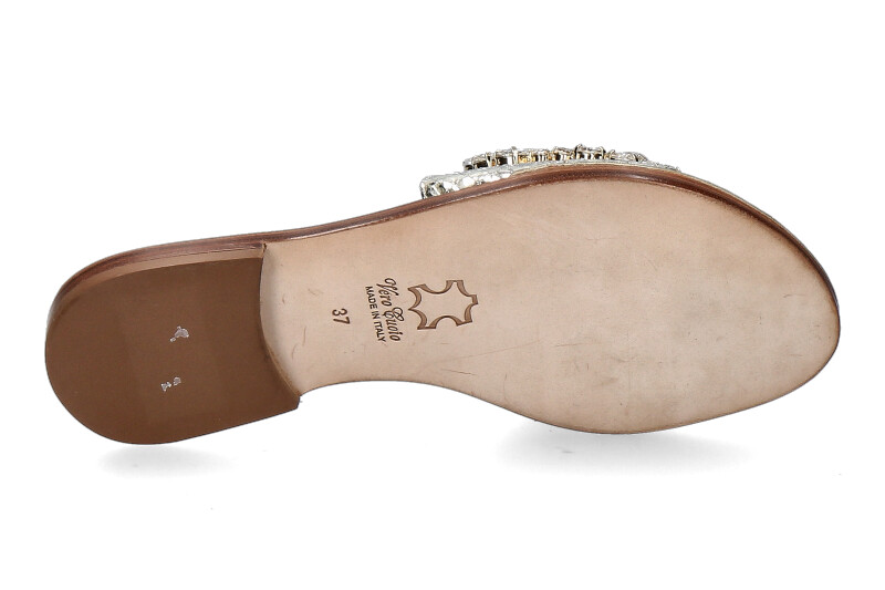 Paola Fiorenza Pantolette CRYSTAL BIANCO GOLD (41)