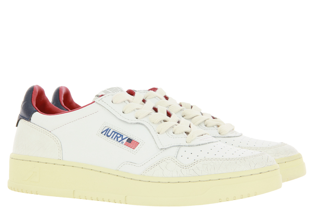 Autry Sneaker LOW MAN LEATHER CRACK WHITE BLUE