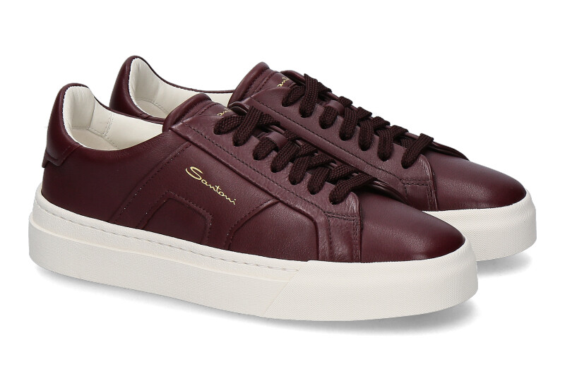 Santoni Damen- Sneaker DOUBLE BUCKLE- bordo