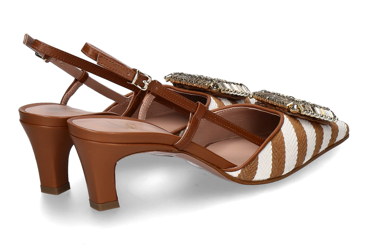 Roberto Festa Slingpumps JULIEN SUMMER- weiß-cognac_221400145_2