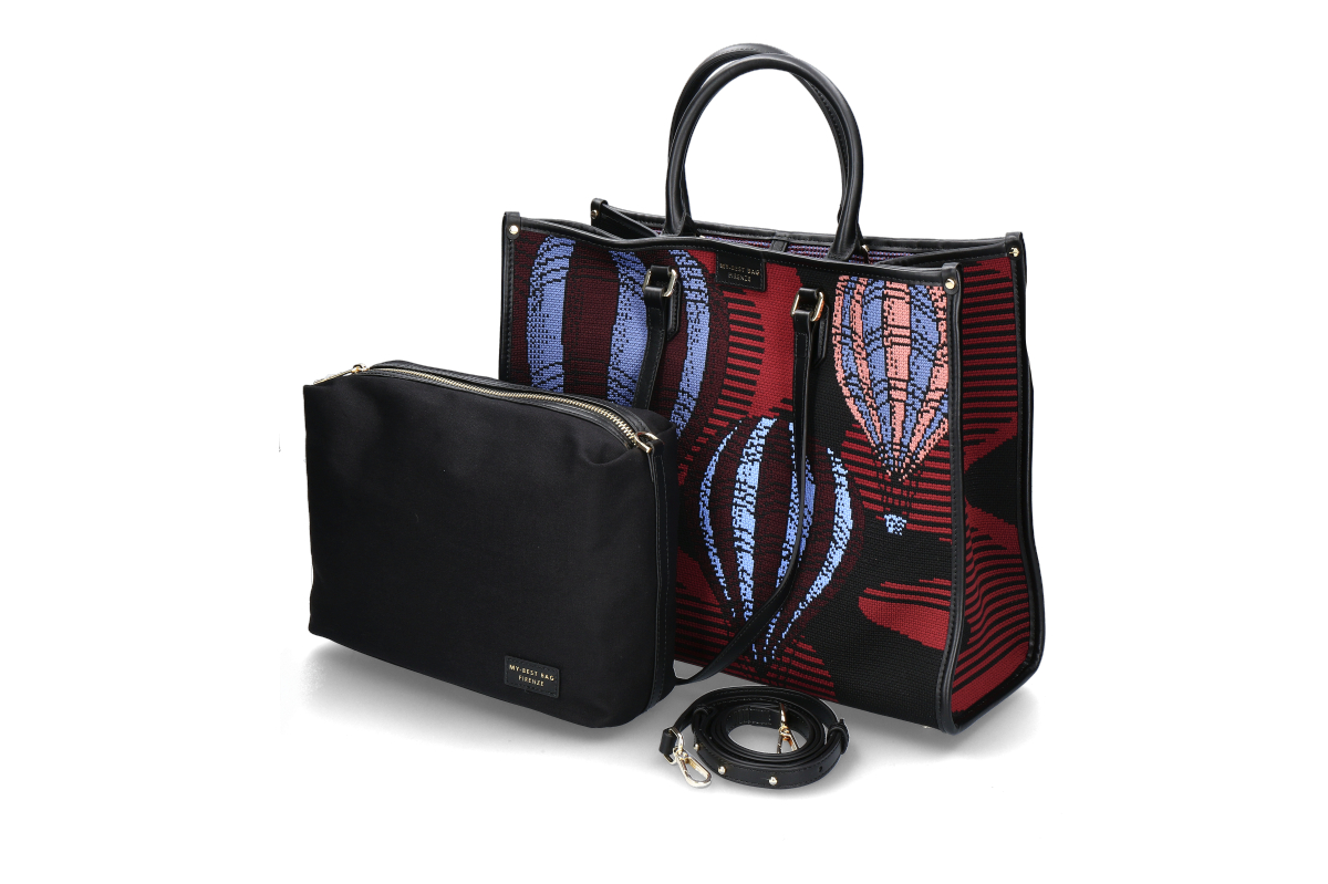 My-Best Bag Firenze Tasche ATENA MILLENIUM - bordo/blu/planetaire