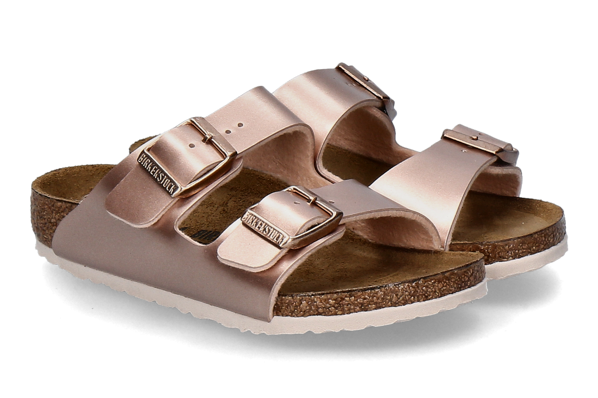 Birkenstock Mädchen- Pantolette ARIZONA BS II SCHMAL- rosa metallic