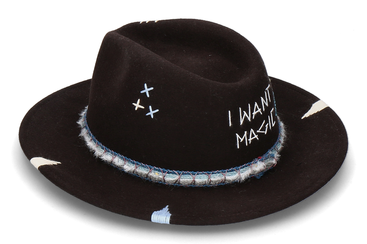 The Hat Gang Filzhut I WANT MAGIC- C6 brown/ braun
