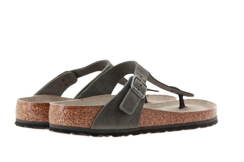 Birkenstock Pantolette GIZEH NORMAL NUBUKLEDER IRON (45)