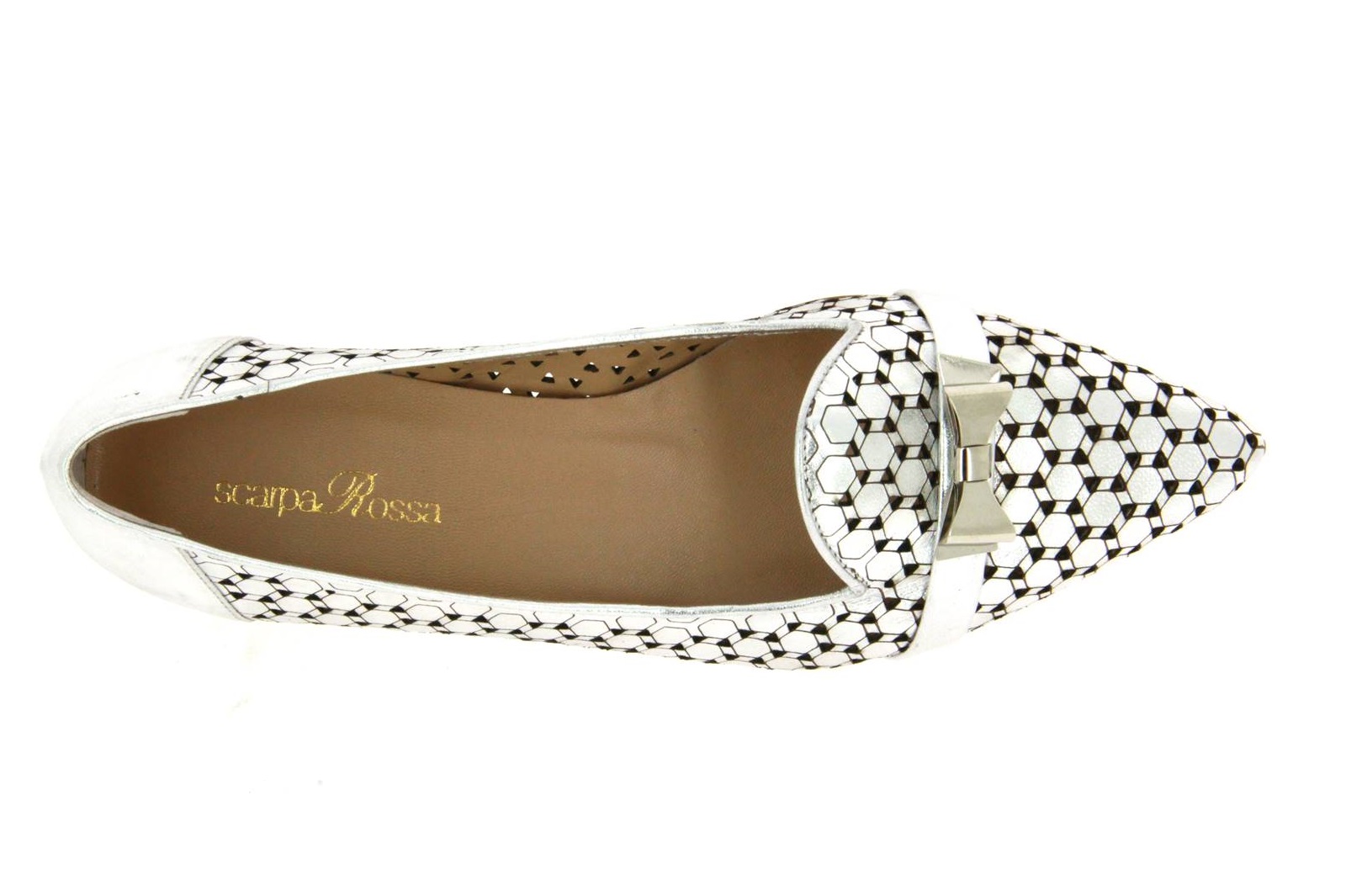 ScarpaRossa Slipper NAPPA ARGENTO LAMINATA (37 )
