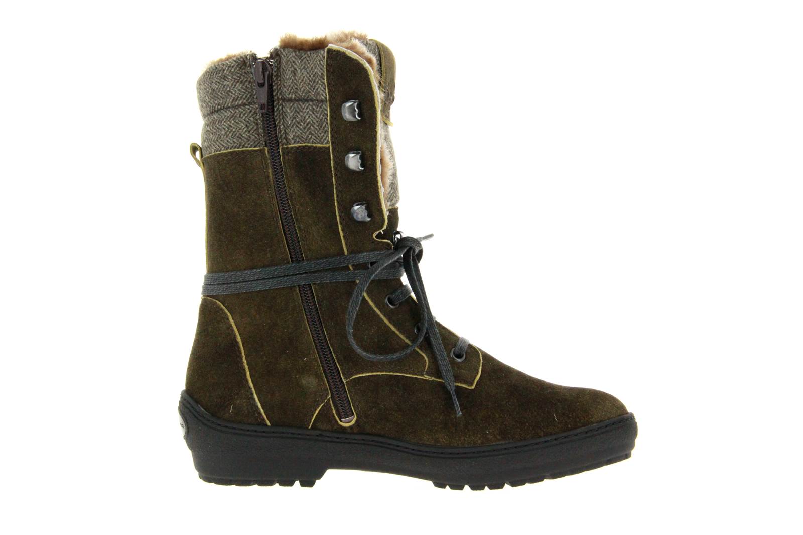 Dirndl + Bua Stiefelette gefüttert ANTIKBOCK MERINOLODEN AHORN (38)