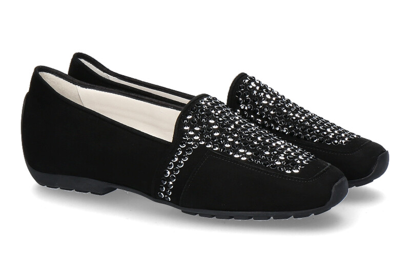 Mania Slipper CAMOSICO NERO SWAROVSKI (39½)