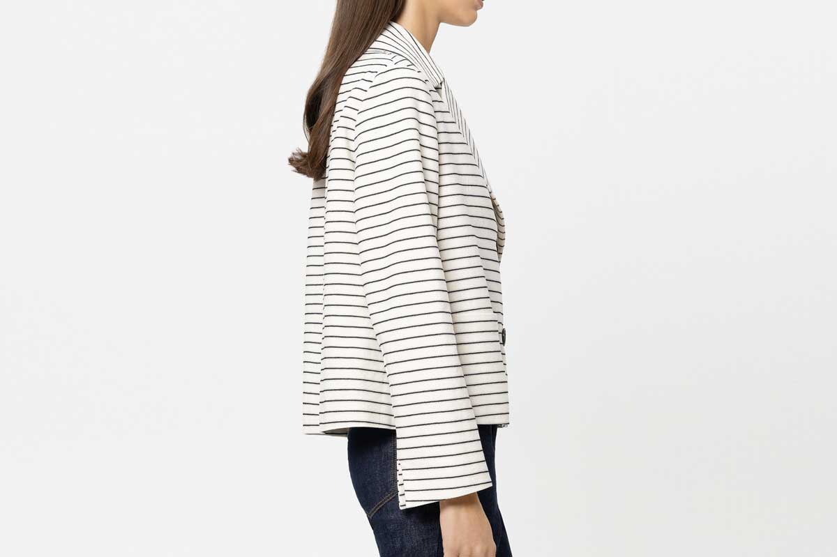 Luisa Cerano Caban-Jacke STRIPES- cream/ dunkelblau