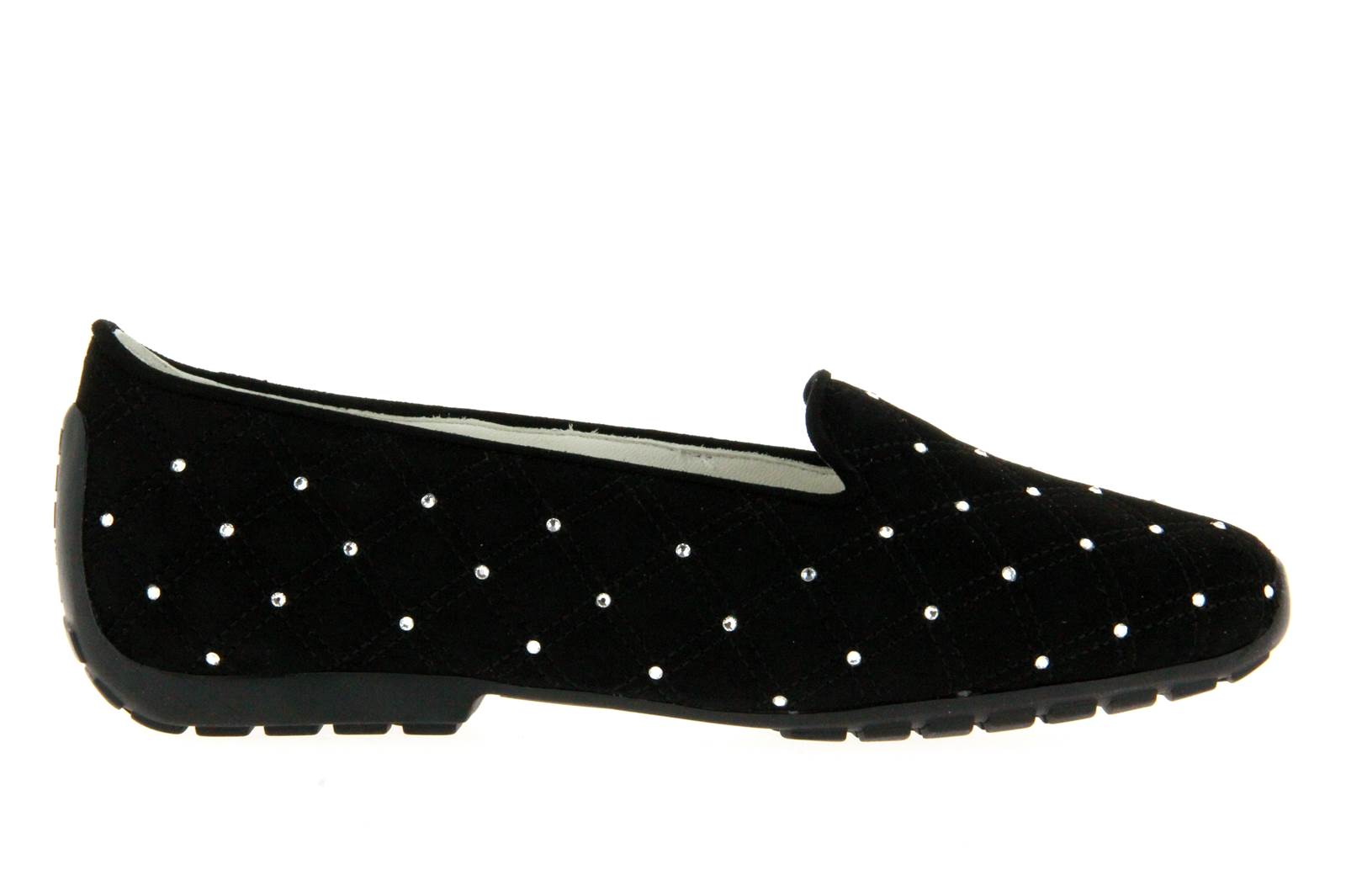 Mania Ballerina im Pantoffelschnitt CAMOSCIO NERO SWAROVSKI (37 )
