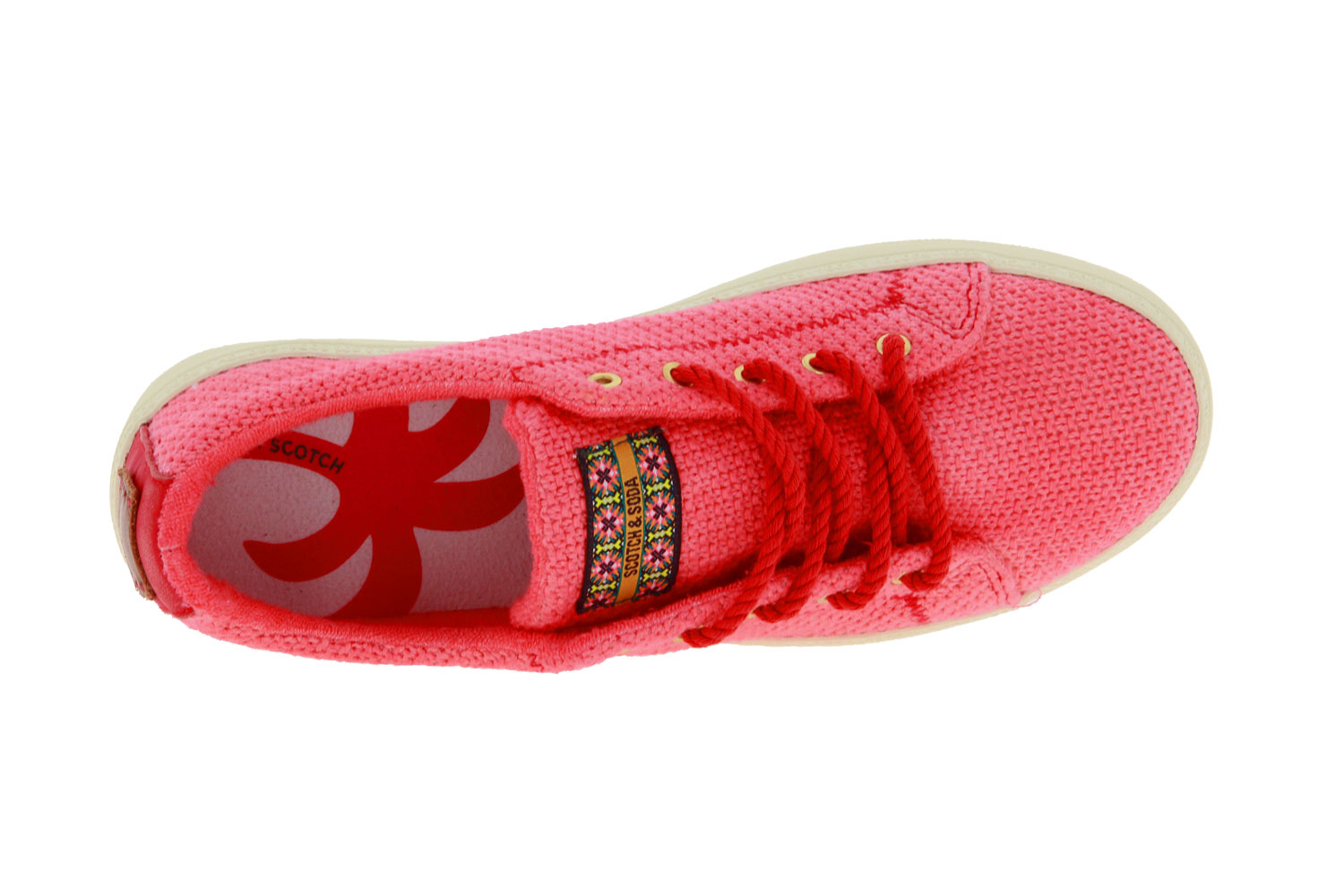 Scotch & Soda Sneaker LAURITE KNITTED CANVAS CORAL RED (38)