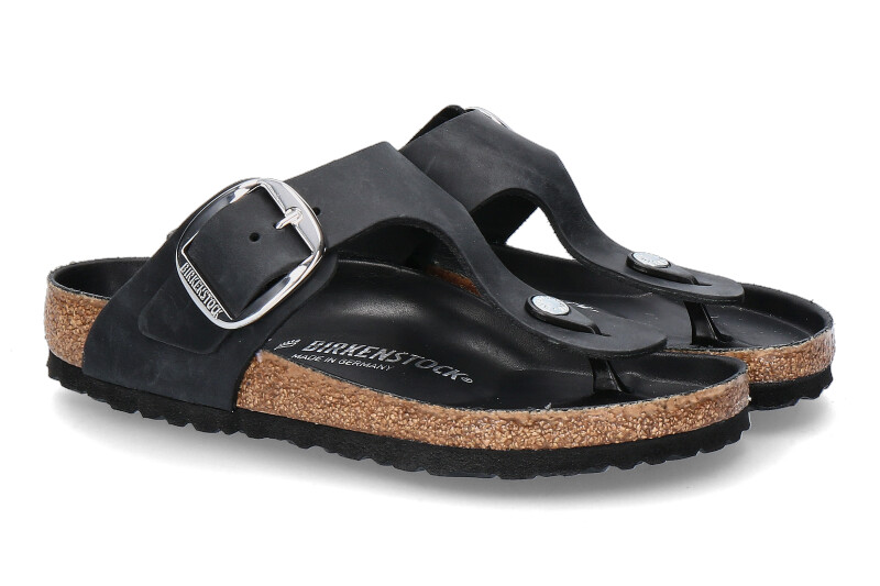 Birkenstock Zehensteg GIZEH NORMAL BIG BUCKLE BLACK 