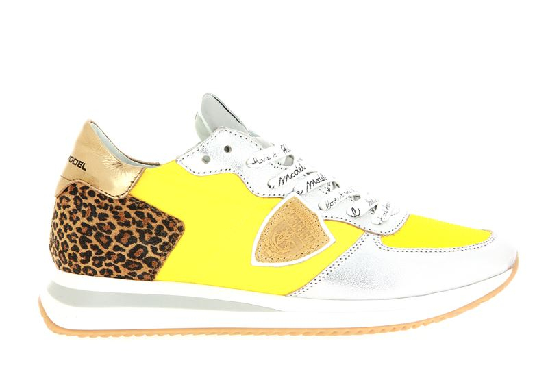 Philippe Model Sneaker TROPEZ MONDIAL LEO JAUNE ARGENT (36)