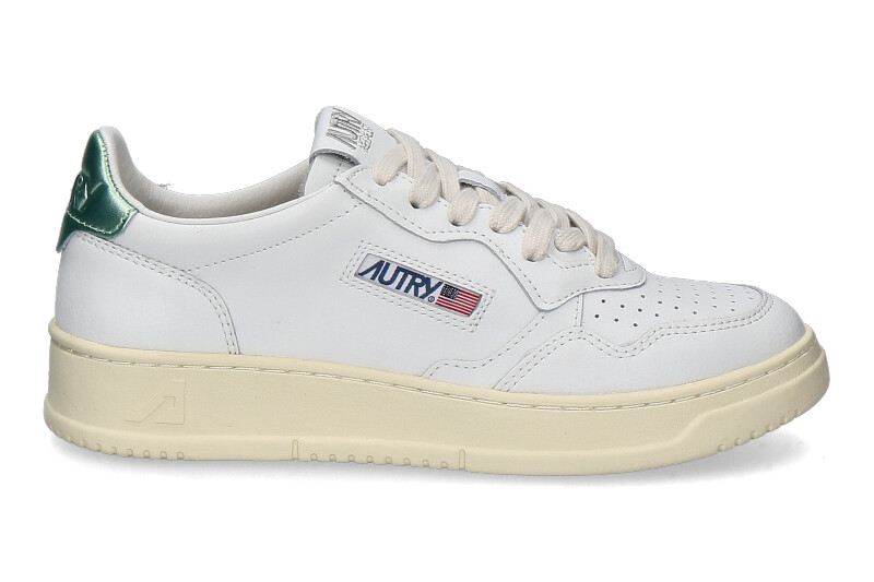 Autry Damen-Sneaker MEDALIST LEATHER- white/ laminated green
