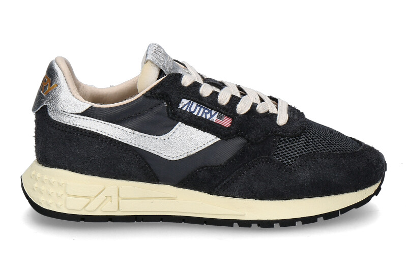 Autry Damen- Sneaker REELWIND SUEDE MU03- black/ silber