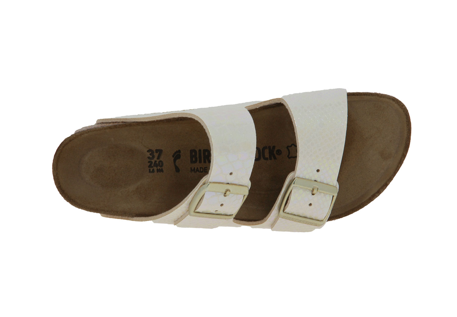 Birkenstock Pantolette ARIZONA BS SCHMAL SHINY SNAKE CREAM (41)