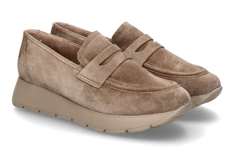 Paul Green Slipper SOFT SUEDE- antelope/braun