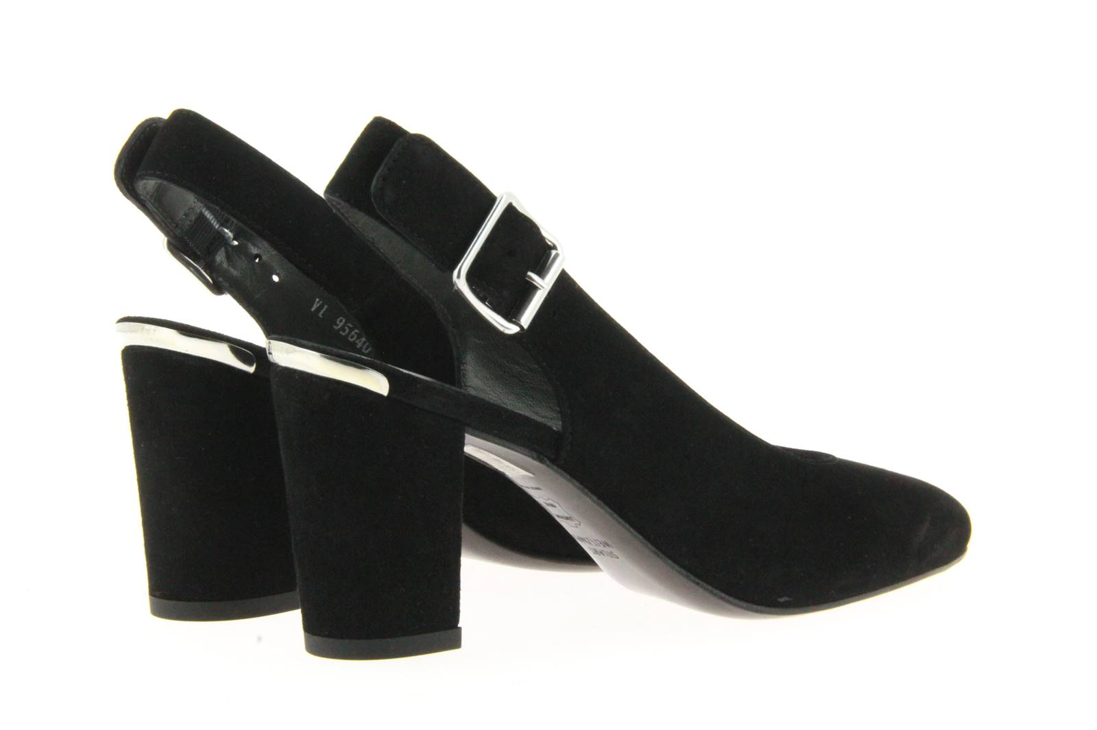 Stuart Weitzman Slingpumps LAMELLA BLACK SUEDE (38½)