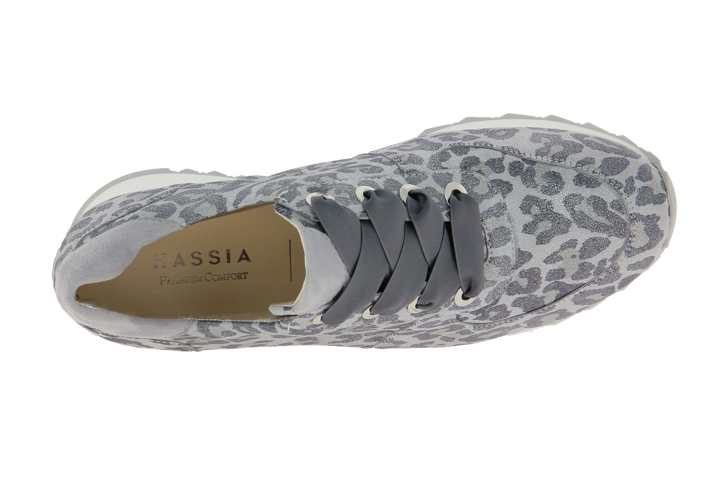 Hassia Sneaker MADRID K-WEITE LEO METAL LEDER SILBER (37 )