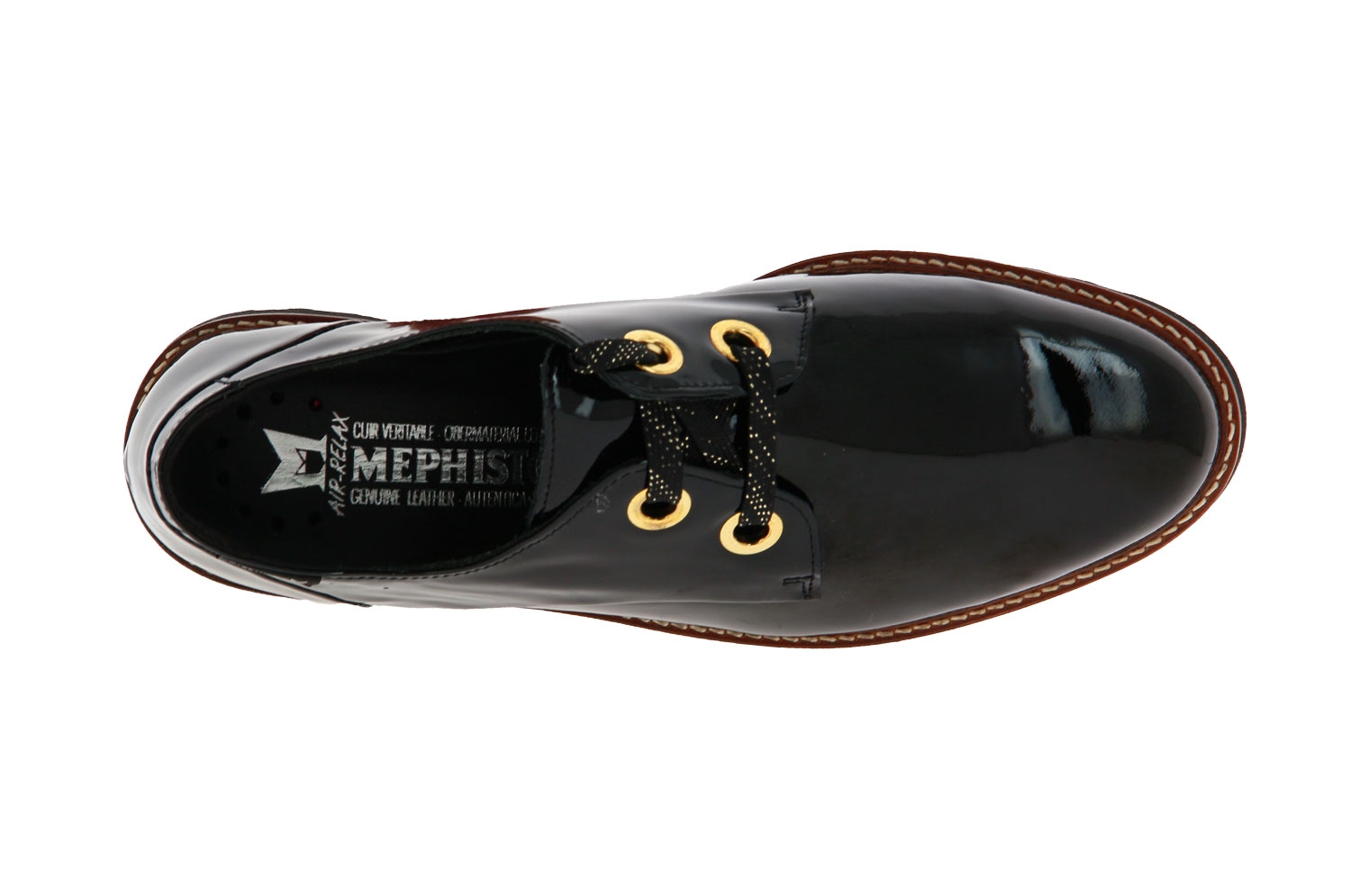 Mephisto Schnürer SANCHA BLACK VERNIS  (37½)