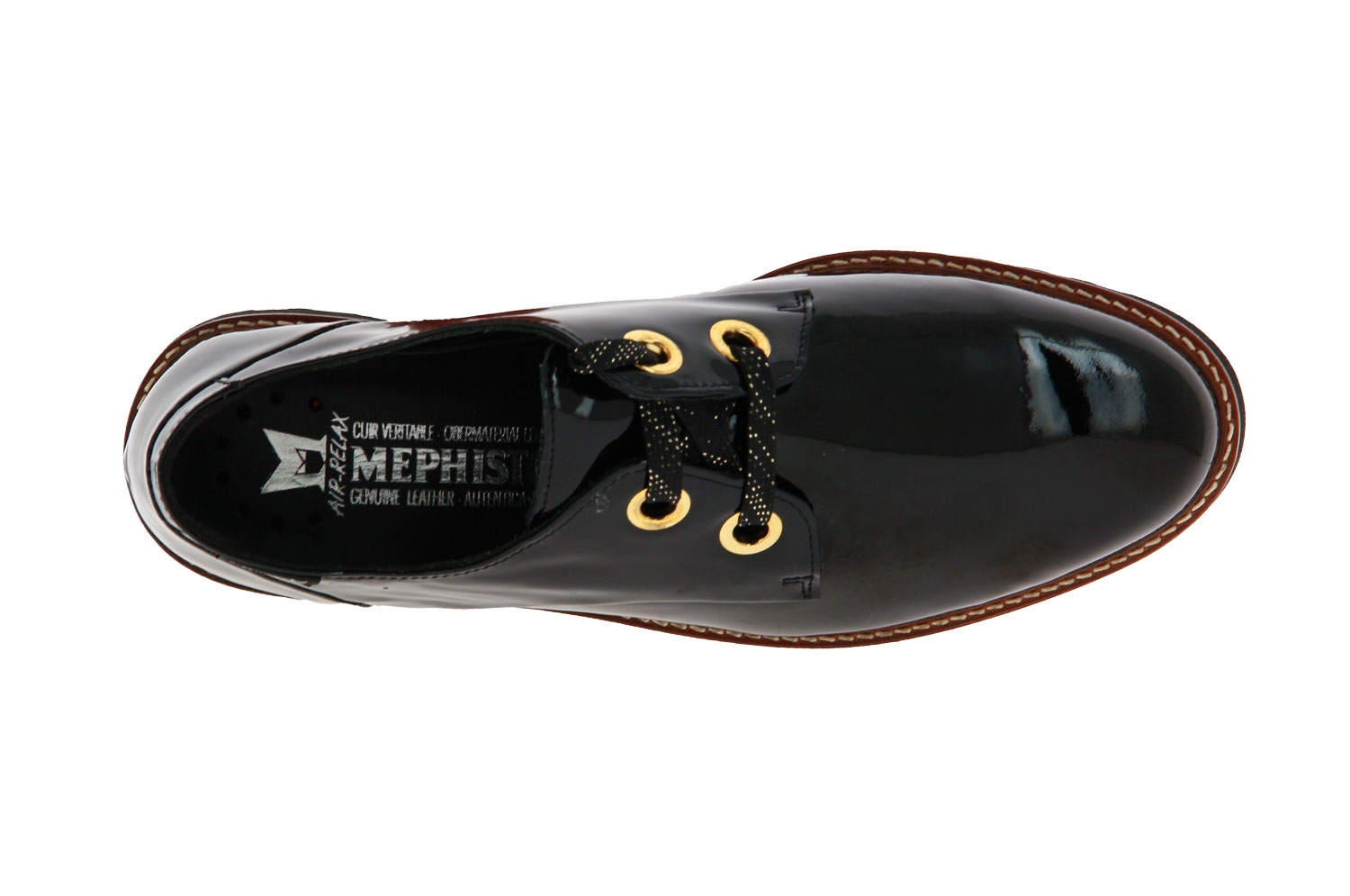 Mephisto Schnürer SANCHA BLACK VERNIS  (39)