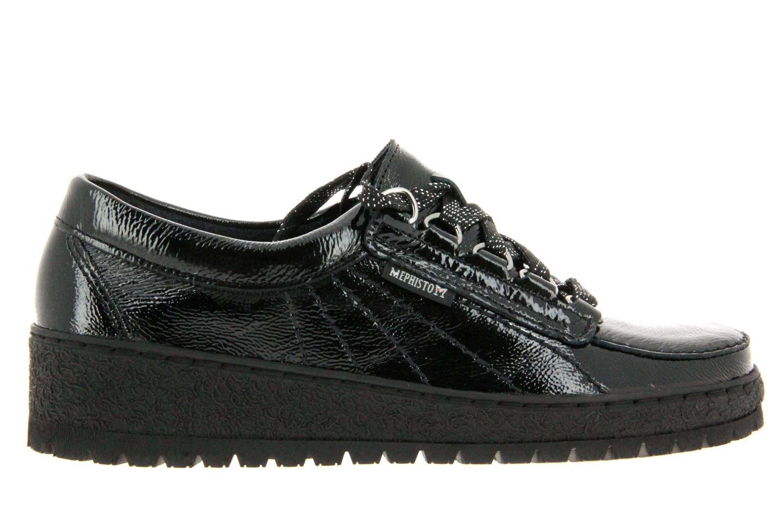 Mephisto Schnürer LADY BLACK VERNIS FRIPE (36)