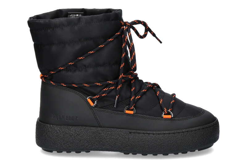 Moon Boot Snowboots TUBE NYLON BLACK ORANGE