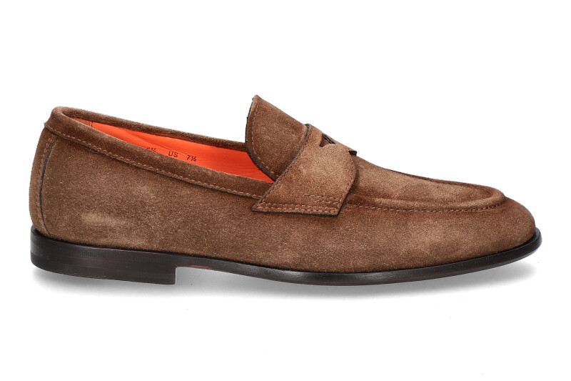 Santoni Slipper VELOUR BROWN