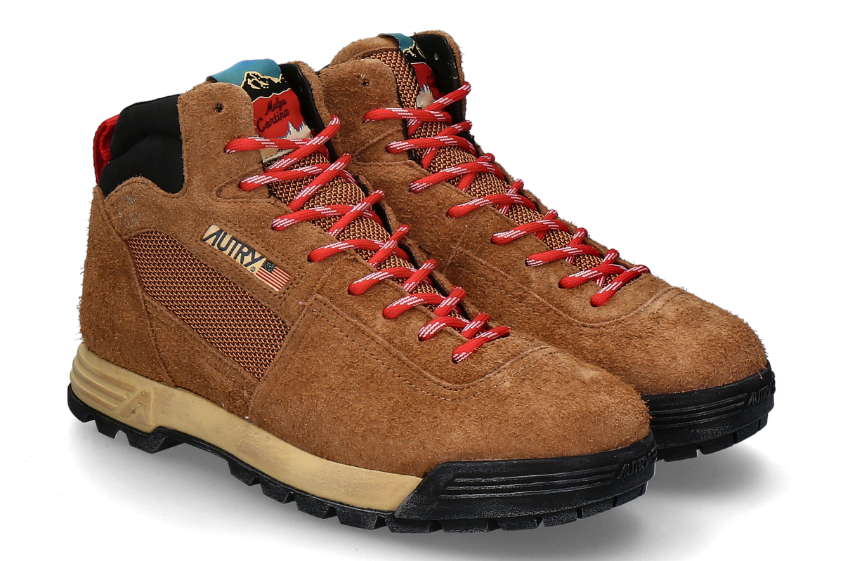 Autry Herren- Trekking Schnürschuh MALGA CORTINA ND14- rot/ braun