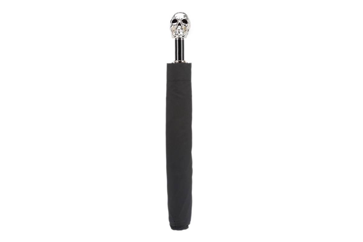 Pasotti Regenschirm OXFORD SKULL SILVER
