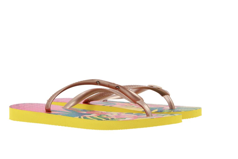 Havaianas Zehenstegsandale SLIM TROPICAL LIGHT YELLOW (37-38)