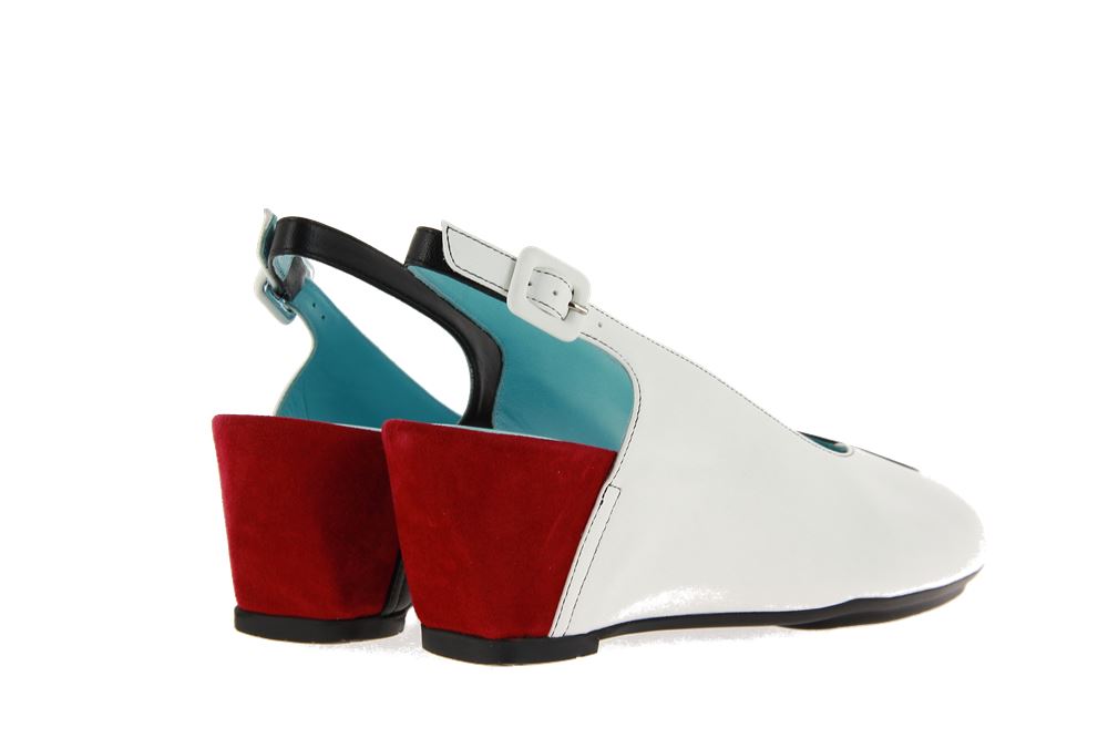 Thierry Rabotin Sandale CASSANDRA CAMOSCIO ROSSO NAPPA BIANCO (40)