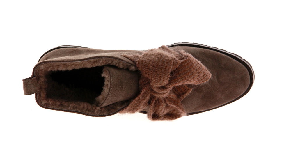 Unützer Schnürstiefelette gefüttert VELOURS TAUPE (36)